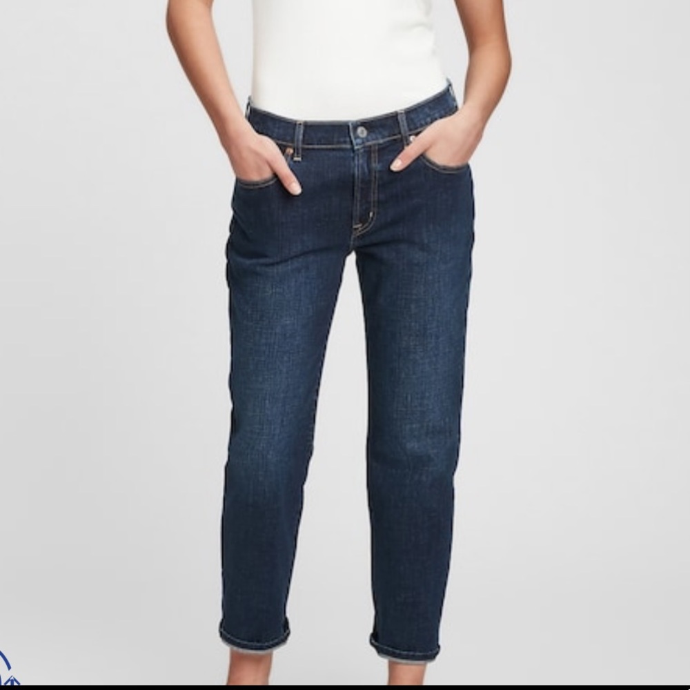 GAP Women's Boyfriend Jeans - Dark Blue